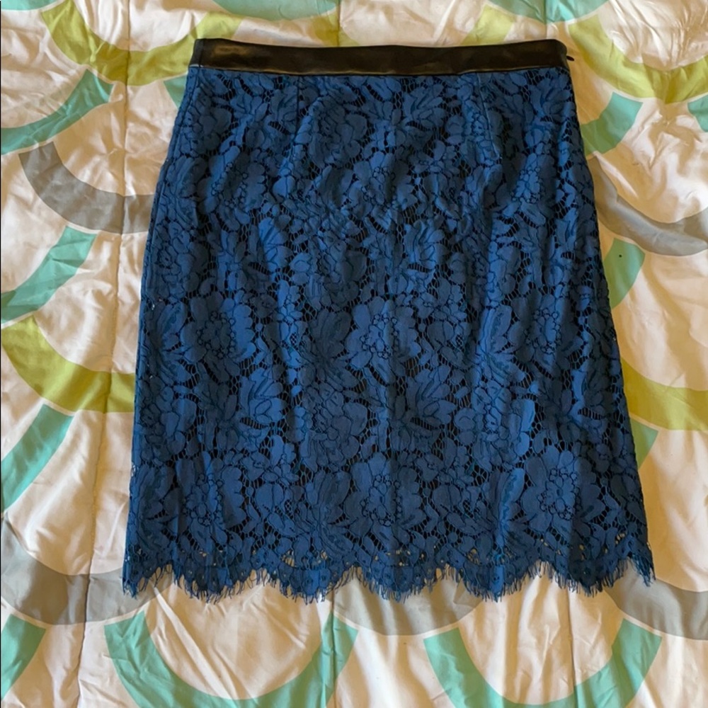 Brand new with tags blue lace pencil skirt size M